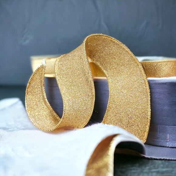 Golden Ribbon Brooch for Women, Gold Jewelry Pin,  by Park Lane - Picture 2 of 10